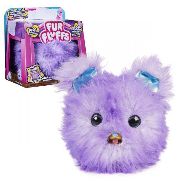 Fur Fluffs , Pupper-Fluff, animale giocattolo interattivo a sorpresa con oltre 100 suoni e reazioni, per bambine dai 5 anni in su (Spin Master FurFluffs Magic Puppy Cudd)
