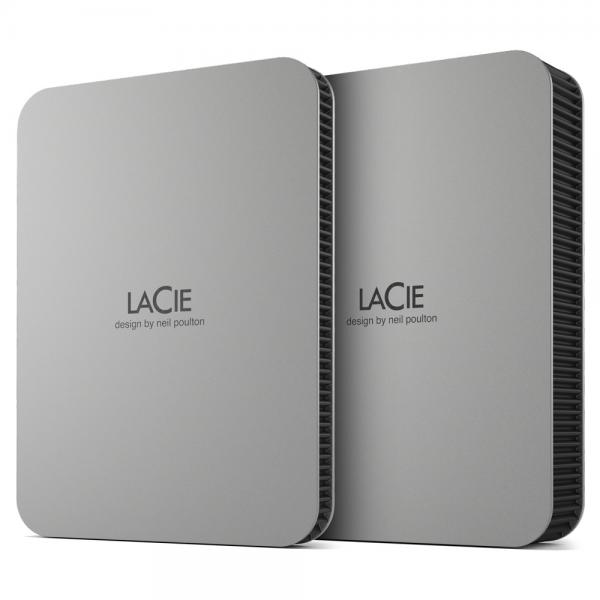LaCie Mobile Drive [2022] disco rigido esterno 4 TB Argento (LACIE MOBILE DRIVE 4 TB USB 3.1 - USB TYPE C MOON SILVER W/RESCUE)