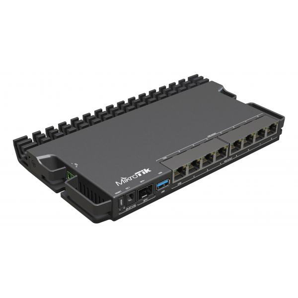 Mikrotik RB5009UPR+S+IN router cablato 2.5 Gigabit Ethernet, Gigabit Ethernet Nero (MikroTik RB5009 Heavy-Duty 8 Port PoE Router - RB5009UPr+S+IN)