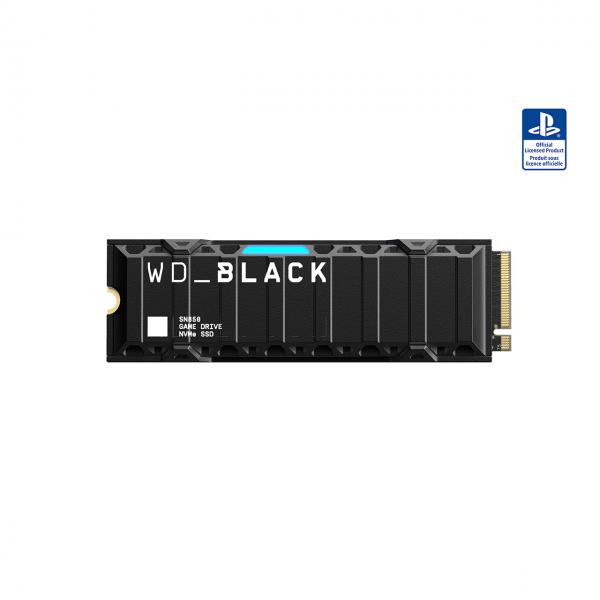 SanDisk WD_BLACK SN850 M.2 1000 GB PCI Express NVMe (WD Black SN850 NVMe SSD WDBBKW0010BBK - SSD - 1 TB - interno - M.2 2280 - PCIe 4.0 x4 [NVMe] - dissipatore integrato - per Sony PlayStation 5)