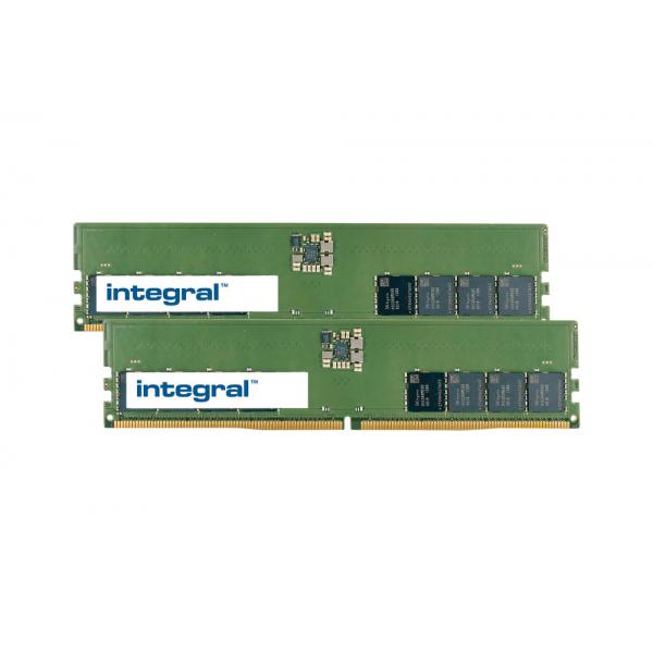 32GB [2x16GB] PC RAM MODULE KIT DDR5 4800MHZ PC5-38400 UNBUFFERED NON-ECC 1.1V 2GX8 CL40 INTEGRAL