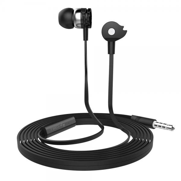 Techly Auricolari Stereo In-Ear con microfono Neri - Immagine 1