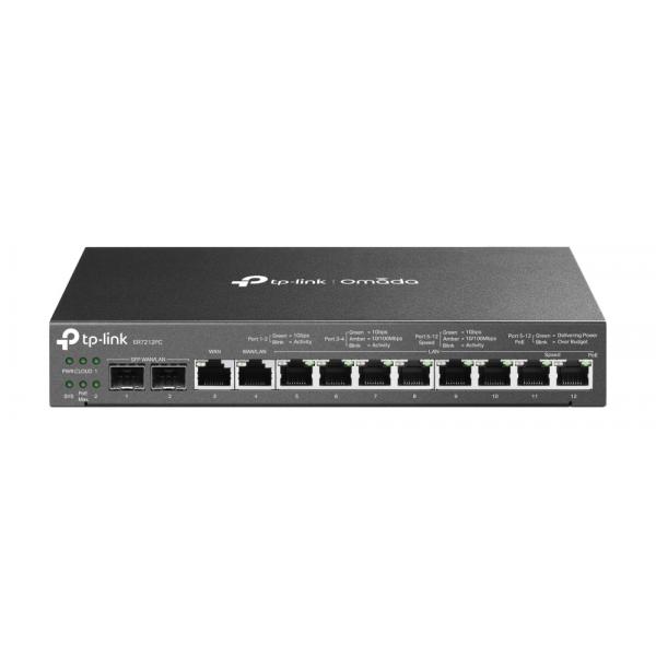 TP-Link Omada ER7212PC router cablato Gigabit Ethernet Nero (VPN Router PoE+ Ports Controller Ability)