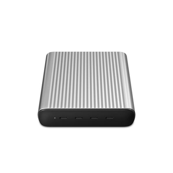 HYPER 245W GaN Desktop Charger Nero, Argento Interno (HYPER HYPERJUICE 245 W - 4 USB-C PD PORT)