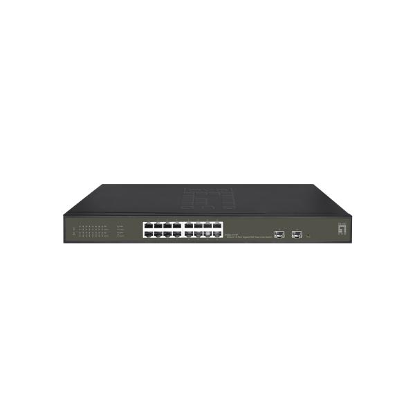 LevelOne GES-2118P switch di rete Gestito L2 Gigabit Ethernet (10/100/1000) Supporto Power over Ethernet (PoE) Nero