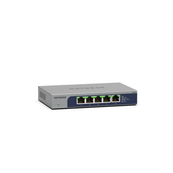 NETGEAR MS105-100EUS switch di rete Non gestito 2.5G Ethernet [100/1000/2500] Supporto Power over Ethernet [PoE] 1U (5-PORT 2.5G UNMANAGED SWITCH - MULTI-GIG)