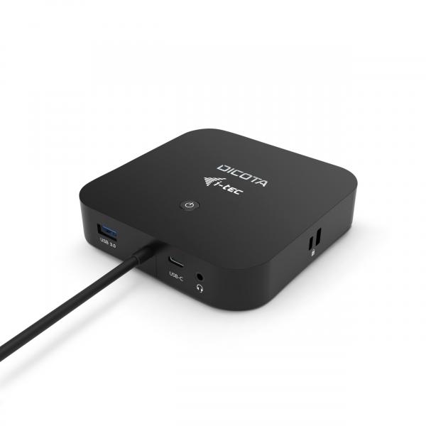 Dicota D31949-UK replicatore di porte e docking station per notebook Cablato USB tipo-C Nero (USB-C 11-IN-1 DOCKING STATION - 5K HDMI/DP PD 100W UK)