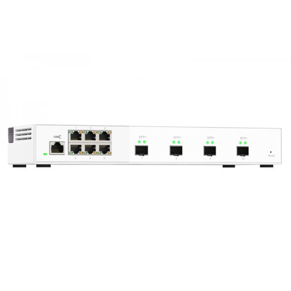 QNAP QSW-M2106-4S switch di rete Gestito L2 2.5G Ethernet [100/1000/2500] Bianco (QNAP QSW-M2106-4S QSW-M2108-2S; 6 port 2.5Gbps; 4 port 10Gbps SFP+; web managed switch [2Years warranty])