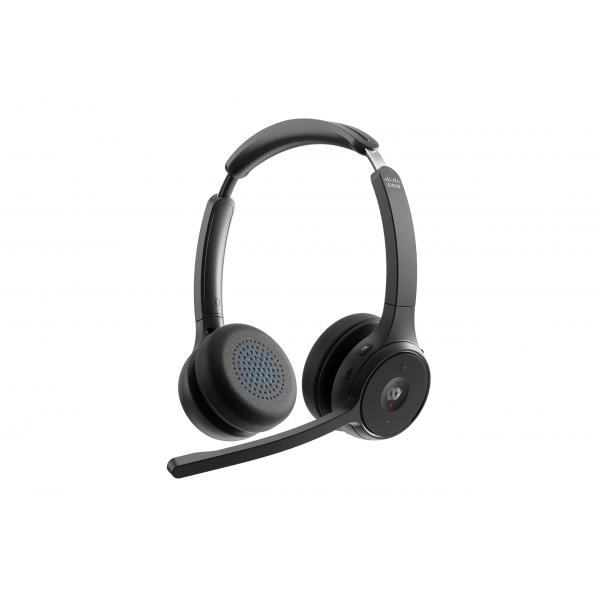 Cisco Headset 722 - Cuffie con microfono - over ear - Bluetooth - senza fili - nero carbonio - Cisco Webex Certified
