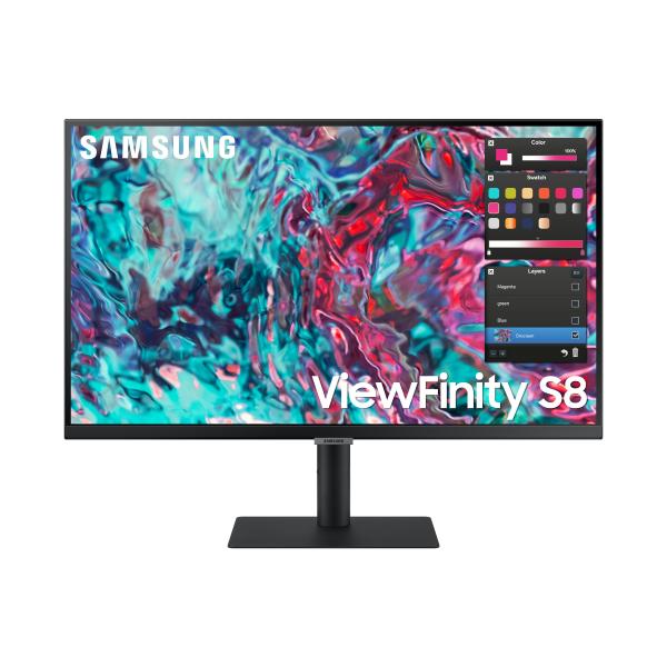 Samsung ViewFinity S80TB Monitor PC 68,6 cm [27] 3840 x 2160 Pixel 4K Ultra HD LED Nero (S80TB LCD IPS 27IN 3840X2160 - 16:9 5MS 1000:1 HDMI/DP/USB)