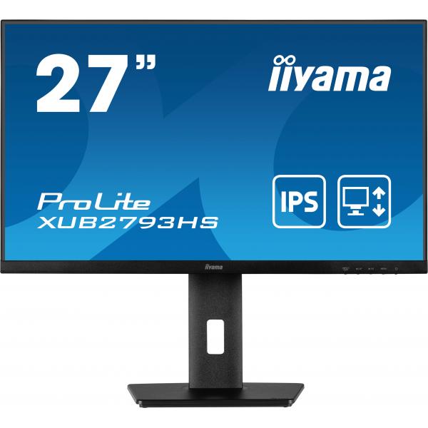 iiyama ProLite XUB2793HS-B5 LED display 68,6 cm [27] 1920 x 1080 Pixel Full HD Nero (iiyama ProLite XUB2793HS-B5 LED display 68.6 cm [27'] 1920 x 1080 pixels Full HD Black)