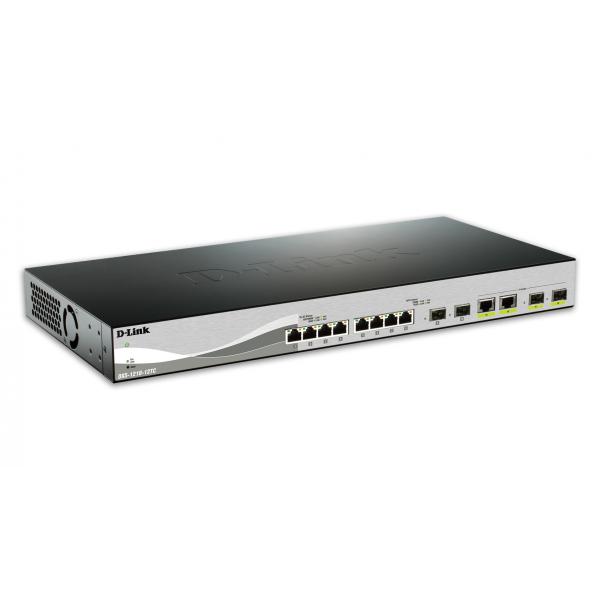 D-Link DXS-1210-12TC/E switch di rete Gestito L2 10G Ethernet (100/1000/10000) 1U Nero, Argento