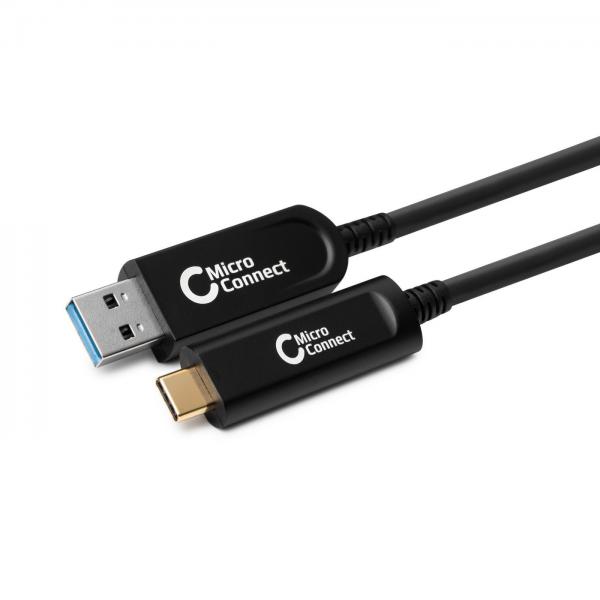 Microconnect MC-USB3.2CA15OP cavo USB 15 m USB 3.2 Gen 2 [3.1 Gen 2] USB A USB C Nero (Premium Optic USB Cable 3.2 - A-C 15M - Warranty: 300M)