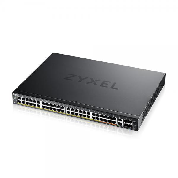 Zyxel XGS2220-54FP Gestito L3 Gigabit Ethernet [10/100/1000] Supporto Power over Ethernet [PoE] (Zyxel XGS2220-54FP, L3 Access Switch, 960W PoE, 40xPoE+/10xPoE++, 48x1G RJ45 2x10mG RJ45, 4x10G SFP+ Uplink, incl. 1 yr NebulaFlex Pro)