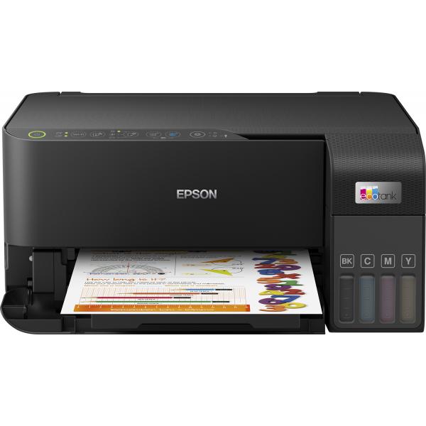 Epson EcoTank ET-2830 Ad inchiostro A4 4800 x 1200 DPI 33 ppm Wi-Fi (Epson EcoTank ET-2830 - Multifunction printer - colour - ink-jet - ITS - A4 [media] - up to 15 ppm [printing] - 100 sheets - USB, Wi-Fi - black)