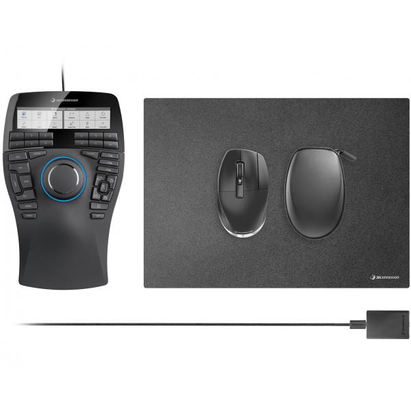 3Dconnexion SpaceMouse Enterprise Kit 2 mouse Mano destra RF Wireless + USB Type-A