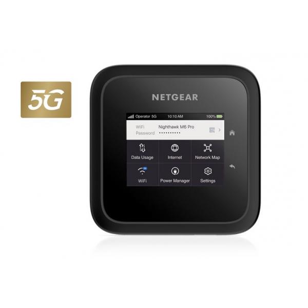 NETGEAR MR6450 Router di rete cellulare (NETGEAR Nighthawk M6 Pro - Mobile hotspot - 5G - 4 Gbps - Wi-Fi 5, 802.11ax [Wi-Fi 6E])