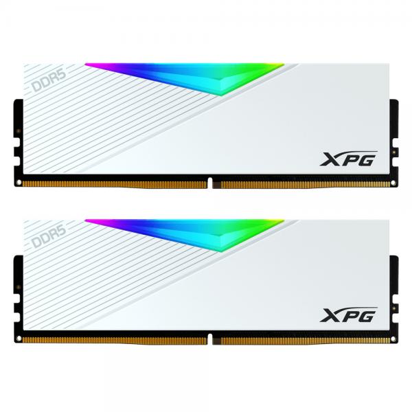 ADATA LANCER RGB memoria 32 GB 2 x 16 GB DDR5 6400 MHz (ADATA XPG Lancer RGB 32GB Kit [2 x 16GB], DDR5, 6400MHz [PC5-51200], CL32, 1.4V, ECC, XMP 3.0, PMIC, DIMM Memory, White)