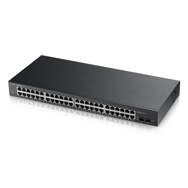 Zyxel GS1900-48HP Gestito L2 Gigabit Ethernet [10/100/1000] Supporto Power over Ethernet [PoE] Nero (GS1900-48 V2 - 48 PORT GBE L2)