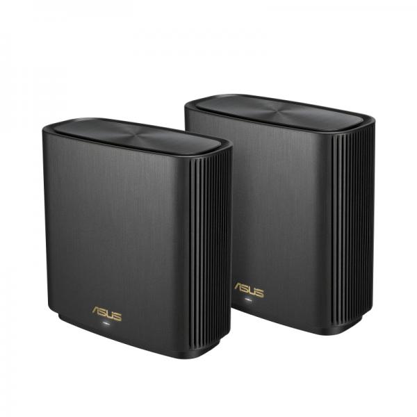 ASUS ZenWiFi AX XT8 (B-2-PK) router wireless Gigabit Ethernet Banda tripla (2.4 GHz/5 GHz/5 GHz) 4G Nero