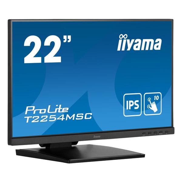 iiyama ProLite T2254MSC-B1AG Monitor PC 54,6 cm [21.5] 1920 x 1080 Pixel Full HD LED Touch screen Nero (PROLITE T2254MSC-B1AG 21.5IN - PCAP 10P TOUCH 1920X1080 IPS 250)