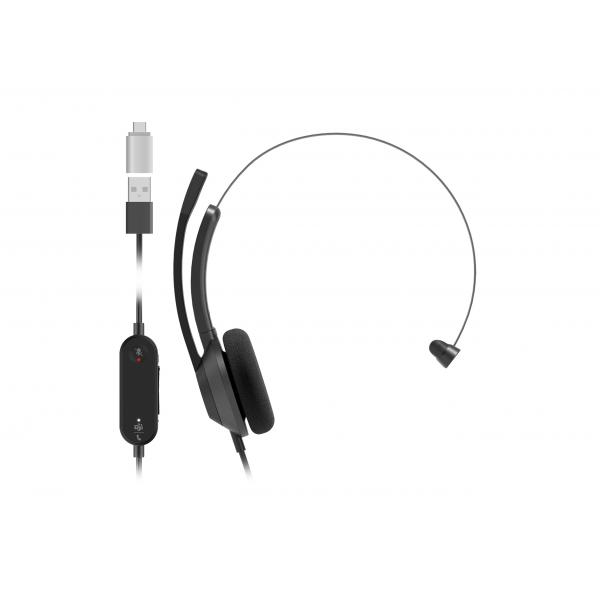 Cisco Headset 321 - Cuffie con microfono - over ear - cablato - USB-A - nero carbonio
