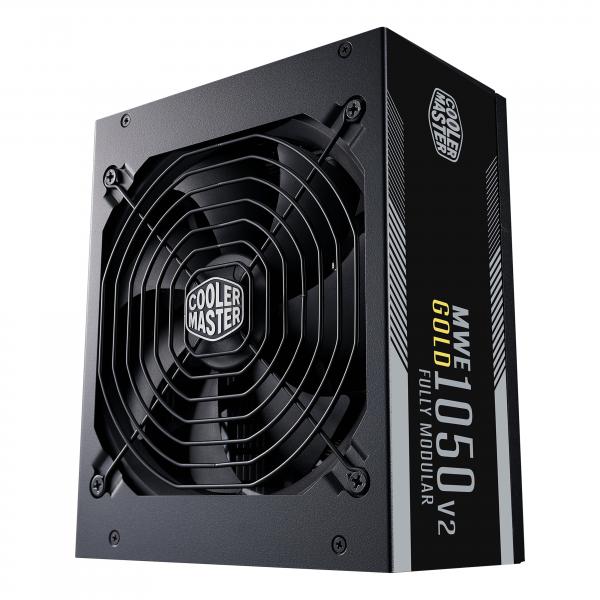 Cooler Master MWE Gold 1050 - V2 Full Modular alimentatore per computer 1050 W 24-pin ATX ATX Nero (Cooler Master MWE Gold 1050 V2 ATX 3.0 1050W PSU, 140mm Silent Fan with Smart Thermal Controlling Feature, 80 PLUS Gold, Fully Modular, UK Plug, Flat Black Cables, ATX 3.0 Ready with PCI-E 5.0 12VHPWR Connector)