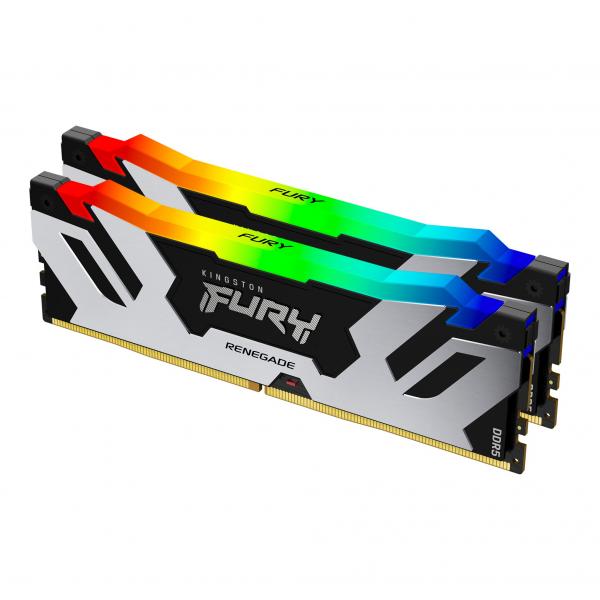 Kingston Technology FURY 64GB 6000MT/s DDR5 CL32 DIMM [Kit da 2] Renegade RGB XMP (64GB DDR5-6000MT/S CL32 DIMM - [KIT OF 2]FURY RENEGADE RGB XMP)