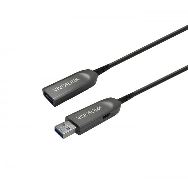 Vivolink PROUSB3AAF40 cavo USB 40 m USB 3.2 Gen 1 (3.1 Gen 1) USB A Nero, Grigio
