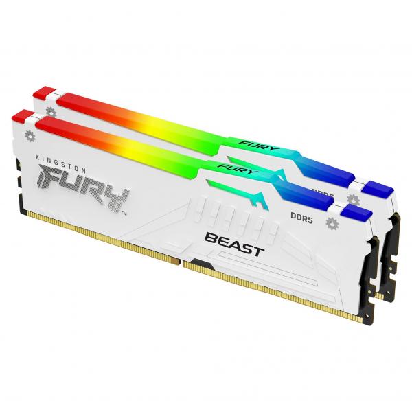 KINGSTON FURY BEAST WHITE RGB EXPO 32GB 2 x 16GB DDR5 6.000MHz CL36 DIMM
