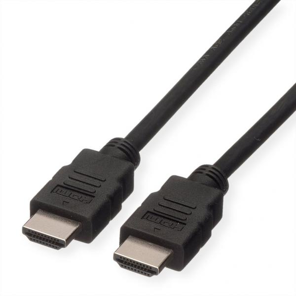 ROLINE GREEN CAVO  HDMI HIGH SPEED CABLE E ETHERNET, M M, BLACK, 1M