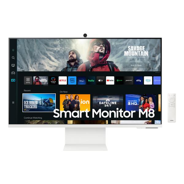 Samsung Smart Monitor M8 LS32CM801UUXXU Monitor PC 81,3 cm [32] 3840 x 2160 Pixel 4K Ultra HD LED Bianco (32IN 4K SMART MONIOTR SPEAKERS)