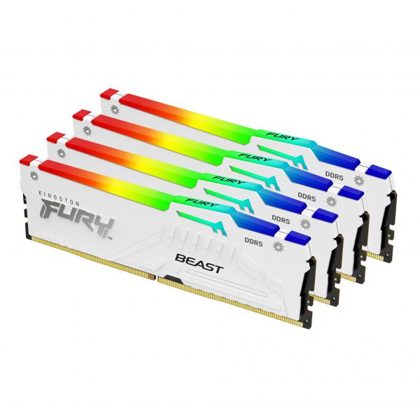 Kingston Technology FURY Beast RGB memoria 128 GB 4 x 32 GB DDR5 5600 MHz