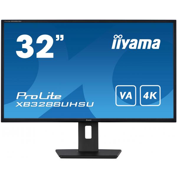 iiyama ProLite XB3288UHSU-B5 Monitor PC 80 cm [31.5] 3840 x 2160 Pixel 4K Ultra HD LCD Nero (iiyama XB3288UHSU-B5 32 VA LCD)