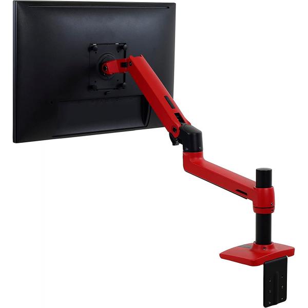 Ergotron LX Series 45-490-285 supporto da tavolo per Tv a schermo piatto 86,4 cm [34] Scrivania (Ergotron LX - Mounting kit [pole, monitor arm, 2-piece desk clamp, extension] - for LCD display - red - screen size: up to 34 - desktop)