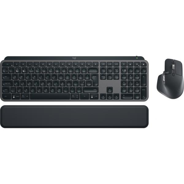 Logitech MX Keys S Combo tastiera Mouse incluso RF senza fili + Bluetooth QWERTY Inglese UK Grafite (MX KEYS S COMBO - GRAPHITE - UK BT) - Versione UK