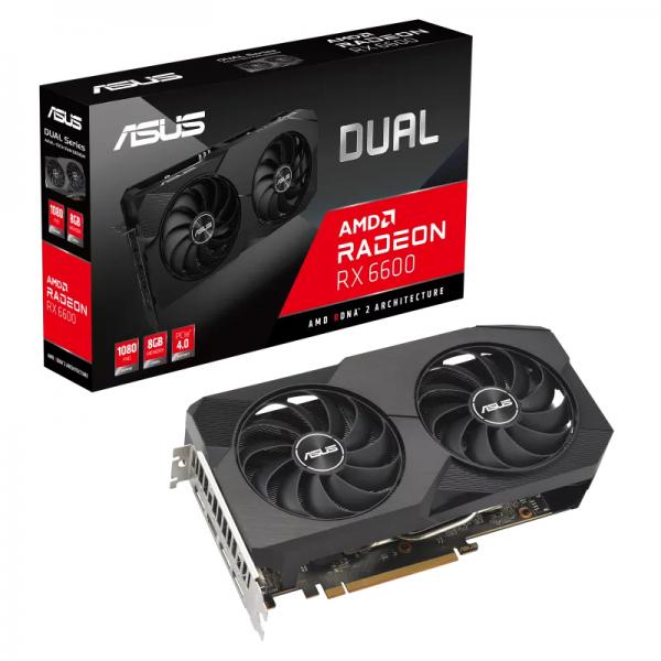 ASUS Dual Radeon RX 6600 V2 8GB GDDR6 AMD (GPU AMD RX6600 8G V2 Fan)