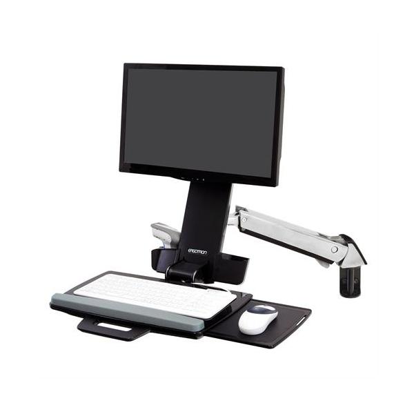 Ergotron Styleview Sit-Stand Combo Arm 61 cm [24] Alluminio Parete (SV SIT STAND COMBO ARM - POLISHED)