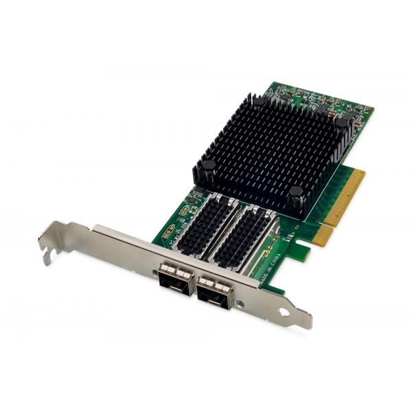 Digitus Scheda di rete 25 Gigabit Ethernet a 2 porte, SFP28, PCI Express, chipset Mellanox