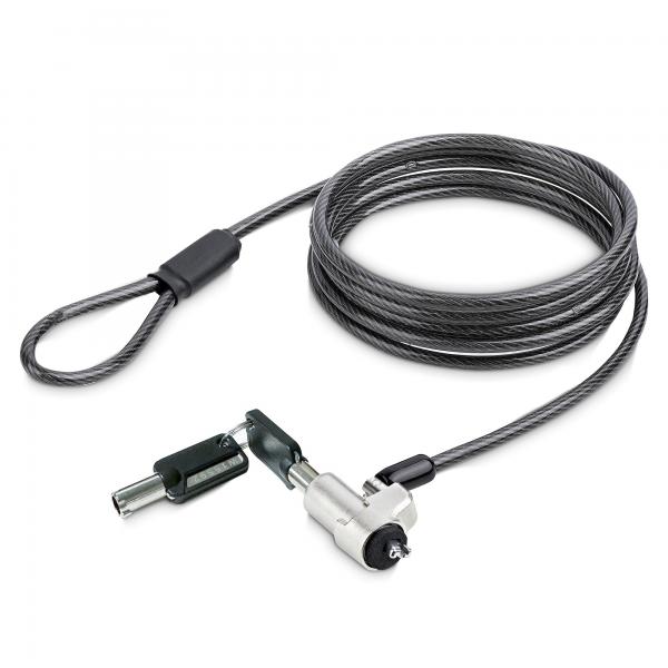 StarTech.com NBLWK-LAPTOP-LOCK cavo di sicurezza Nero, Argento 2 m (LAPTOP CABLE LOCK FOR DELL XPS - COMPATIBLE WITH NOBLE WEDGE)