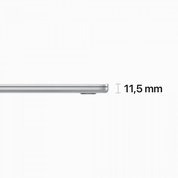 Apple 2023 MacBook Air Portatile con Chip M2 15.3" 8Gb Hd 512Gb Ssd Videocamera FaceTime HD a 1080p Argento