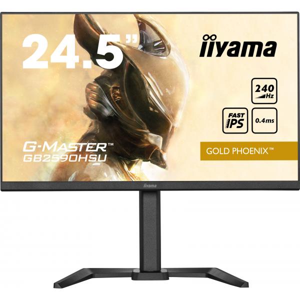 iiyama G-MASTER GB2590HSU-B5 Monitor PC 62,2 cm [24.5] 1920 x 1080 Pixel Full HD LCD Nero (iiyama G-Master GB2590HSU-B5 Gold Phoenix 24.5' 240Hz Gaming Monitor)