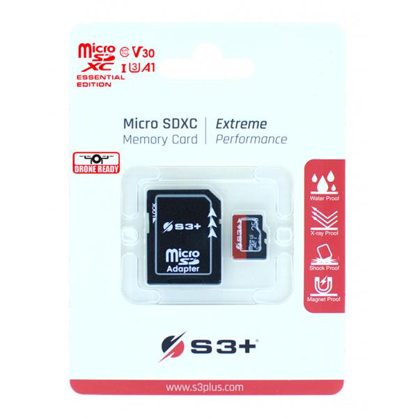 256gb S3+ Microsdhc UhS-I U3 V30