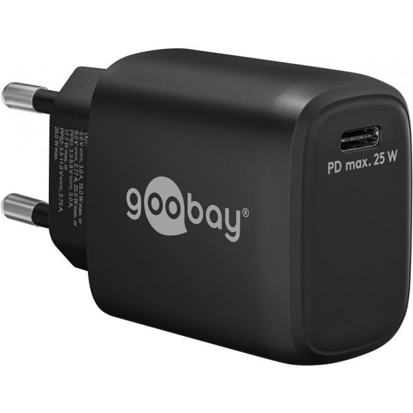 Goobay Caricatore Alimentatore GaN USB-C™ PD da Muro 25W Nero
