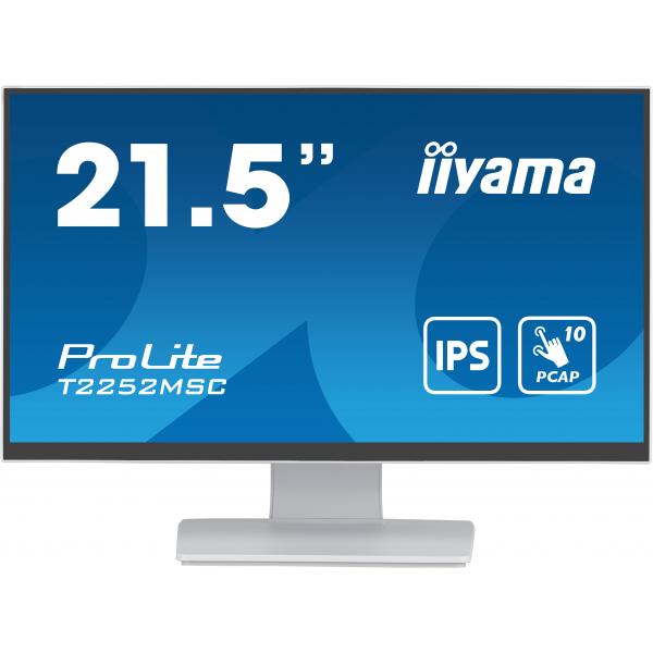 MONITOR IIYAMA PROLITE T2252MSC-W2 21.5" LED IPS FULL HD TOUCH SCREEN 250 CD/mq 1000:1 5ms ALTOPARLANTI 1 x HDMI 1 x DISPLAYPORT