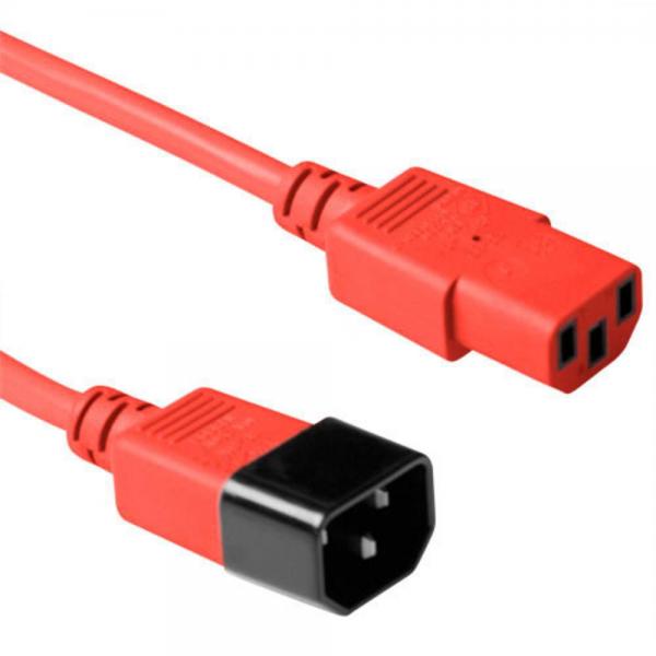 Red power cable C14 to C13,