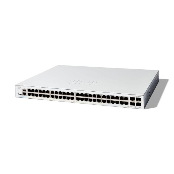 Cisco Catalyst 1300-48T-4G - Switch - L3 - gestito - 48 x 10/100/1000Base-T + 4 x 10 Gigabit SFP+ - montabile su rack