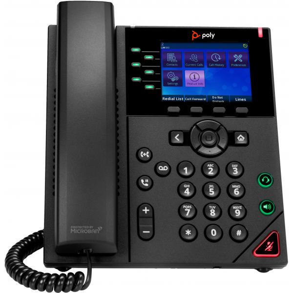 POLY Telefono IP OBi VVX 350 a 6 linee abilitato per PoE (POLY OBI VVX 350 6-IP PH POE-E - ) - Versione UK