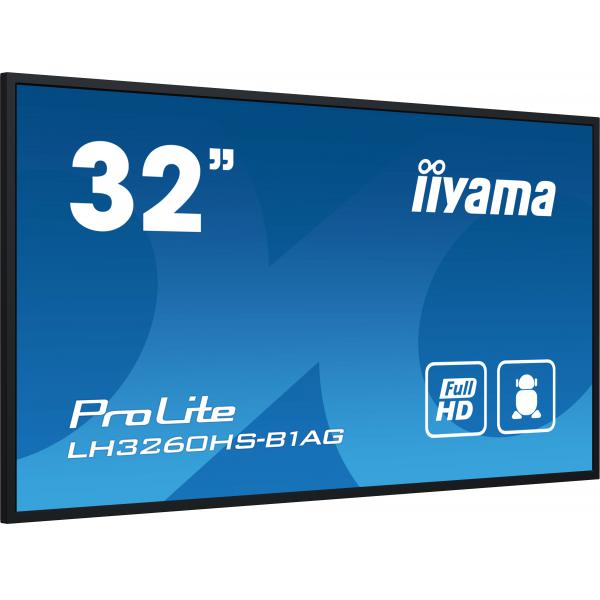 iiyama PROLITE Pannello A digitale 80 cm (31.5") LED Wi-Fi 500 cd/m² Full HD Nero Processore integrato Android 11 24/7