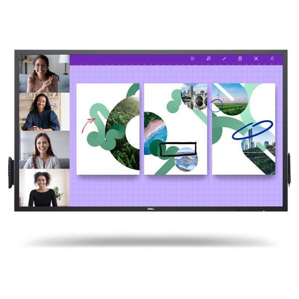DELL P5524QT Pannello piatto interattivo 139,7 cm (55") LCD 350 cd/m² 4K Ultra HD Nero Touch screen